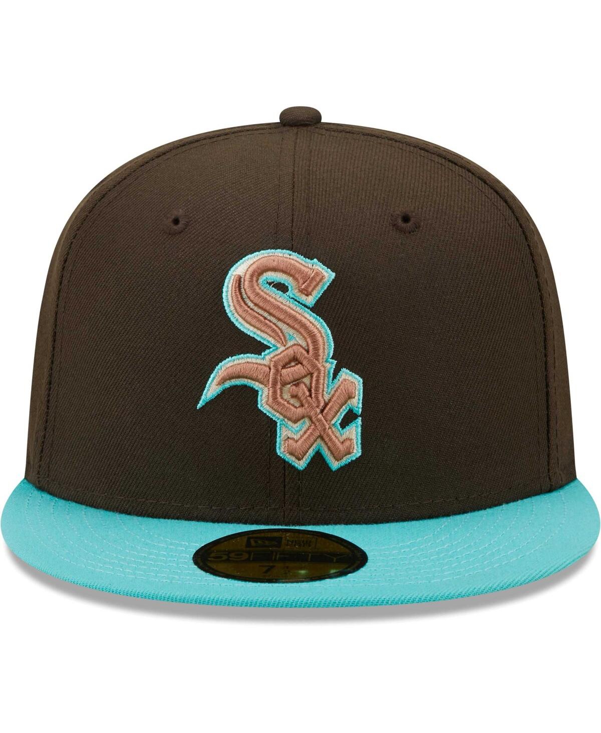 Shop New Era Men's  Brown, Mint Chicago White Sox Walnut Mint 59fifty Fitted Hat In Brown,mint