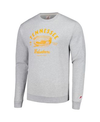 Men's Heather Gray Distressed Tennessee Volunteers Stadium Essential Pullover Sweatshirt