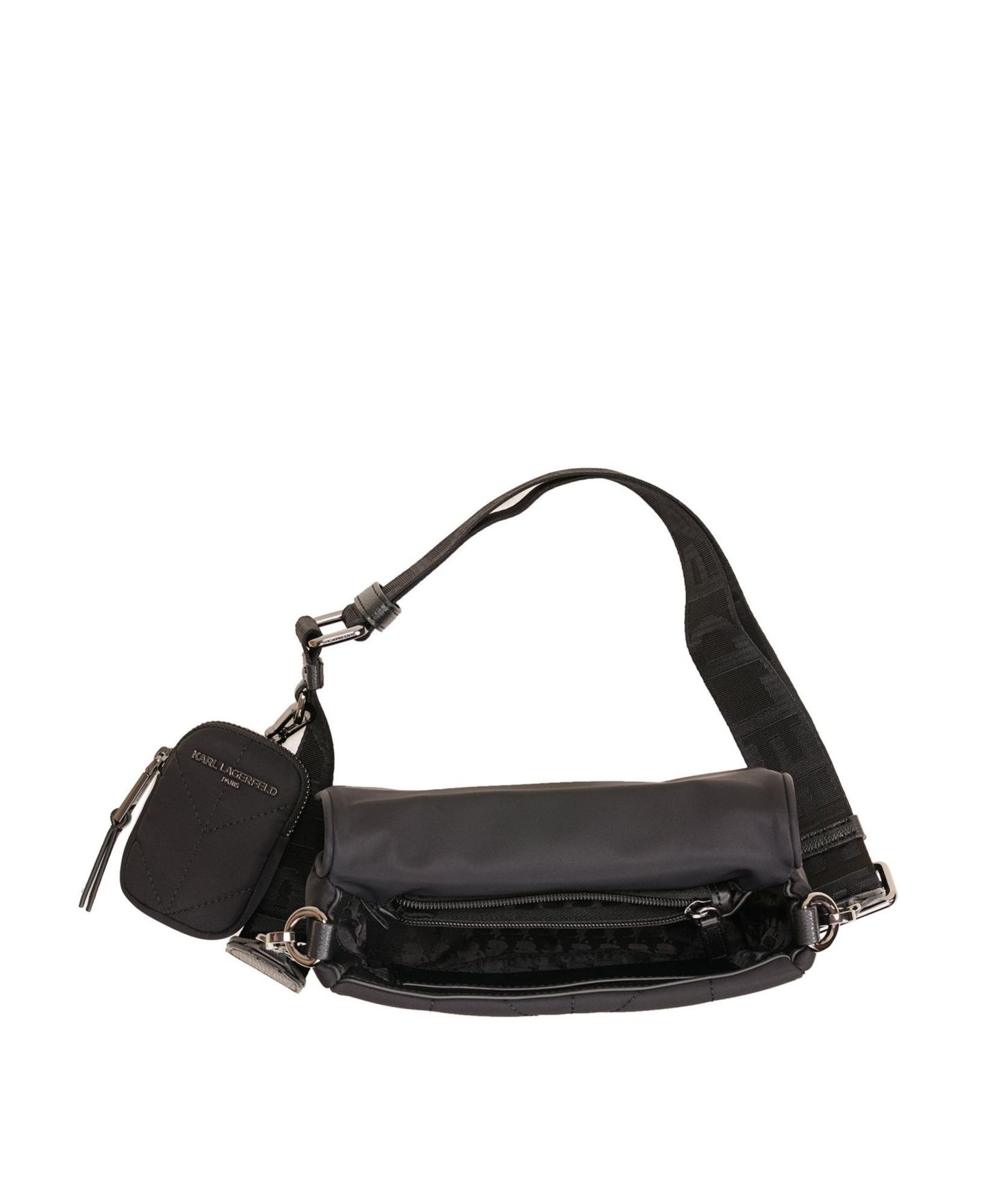 Женская сумка KARL LAGERFELD PARIS Voyage Messenger, цвет: Чёрный / Графитовый — фото 3