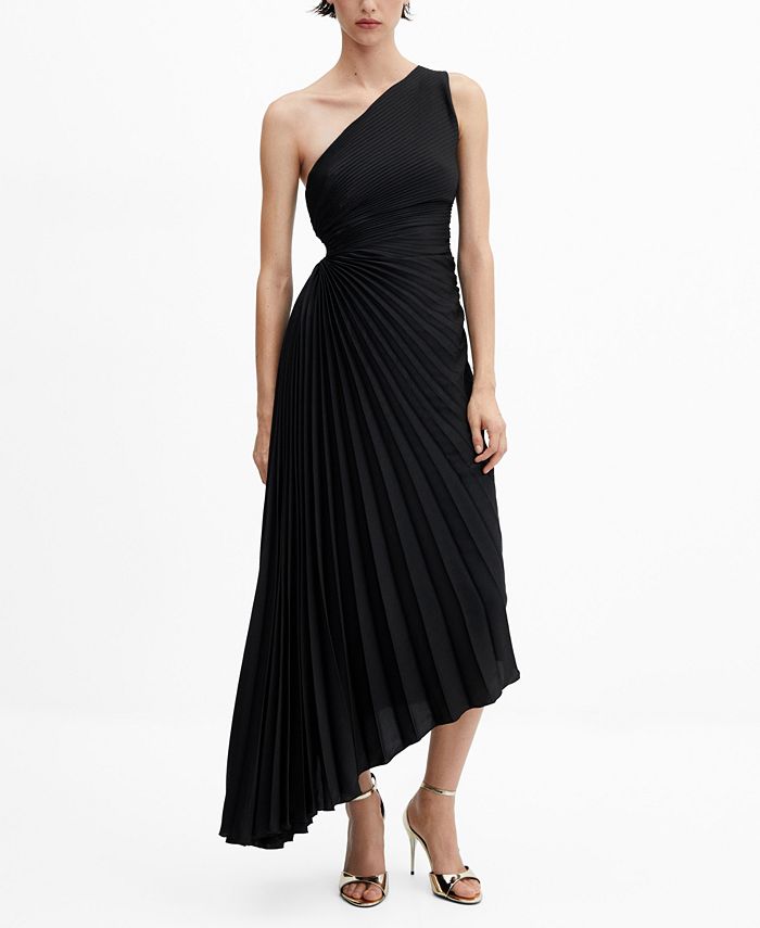 Dress Forum One Shoulder Pleated Asymmetrical Dress - Brands