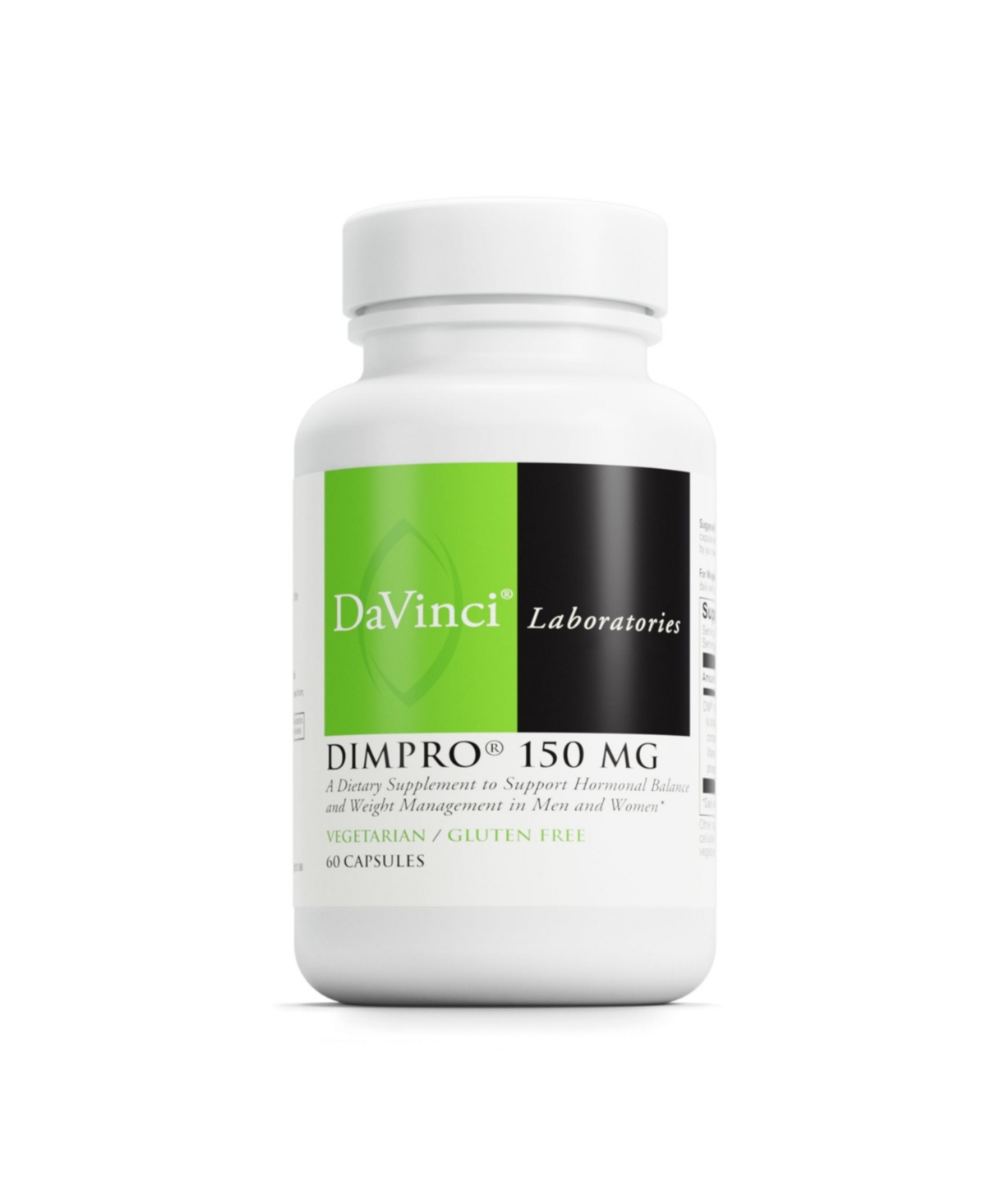 DaVinci Labs DimPro 150 mg - Dietary Supplement to Support Hormonal Balance in Men & Women & Healthy Weight Management - With Vit