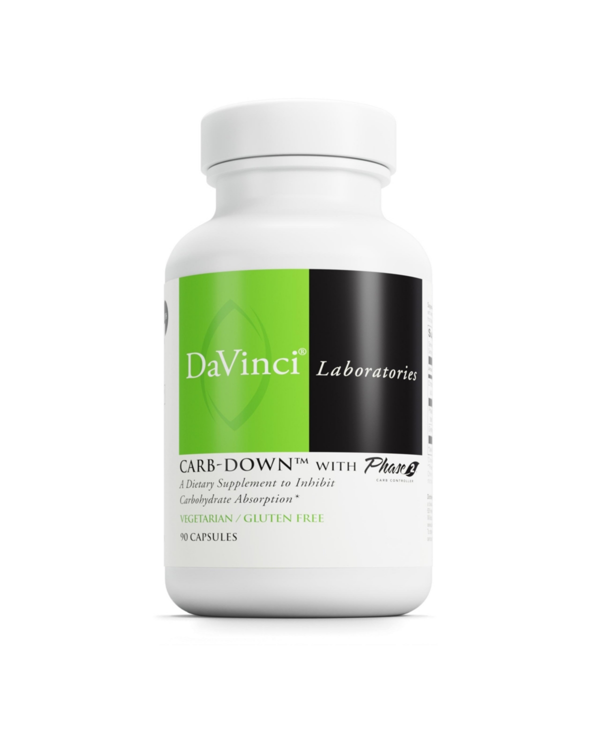 DaVinci Labs Carb-Down with Phase 2 - Dietary Supplement to Support Healthy Weight Management, Appetite Control and Metabolism -