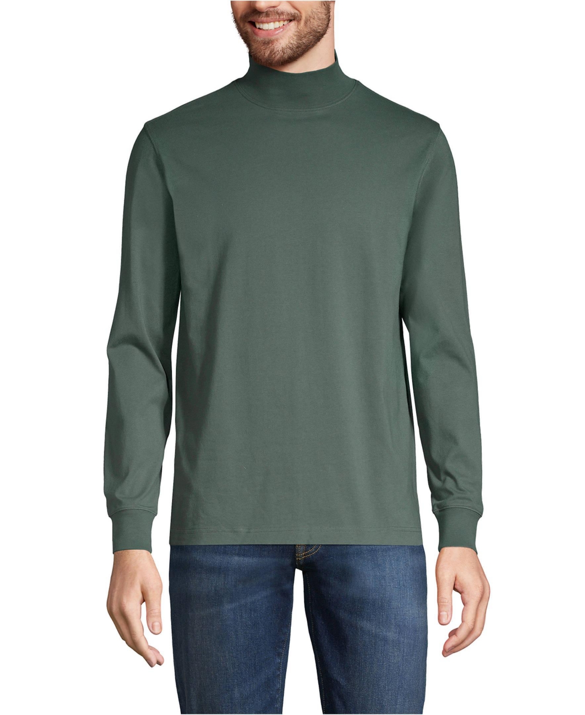 Lands' End Big & Tall Super-t Mock Turtleneck