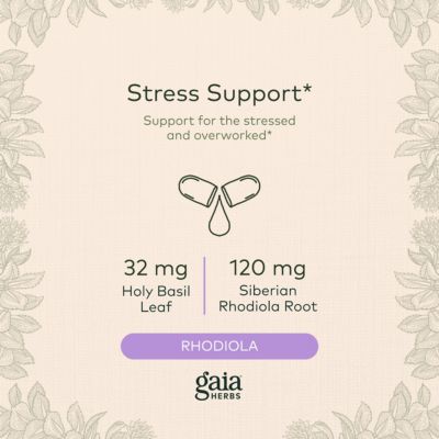 Adrenal Health Daily Support - With Ashwagandha, Holy Basil & Schisandra - Herbal Supplement to Help Maintain Healthy Energy and Stress Levels - 120 Liquid Phyto-Capsules (120 Count)