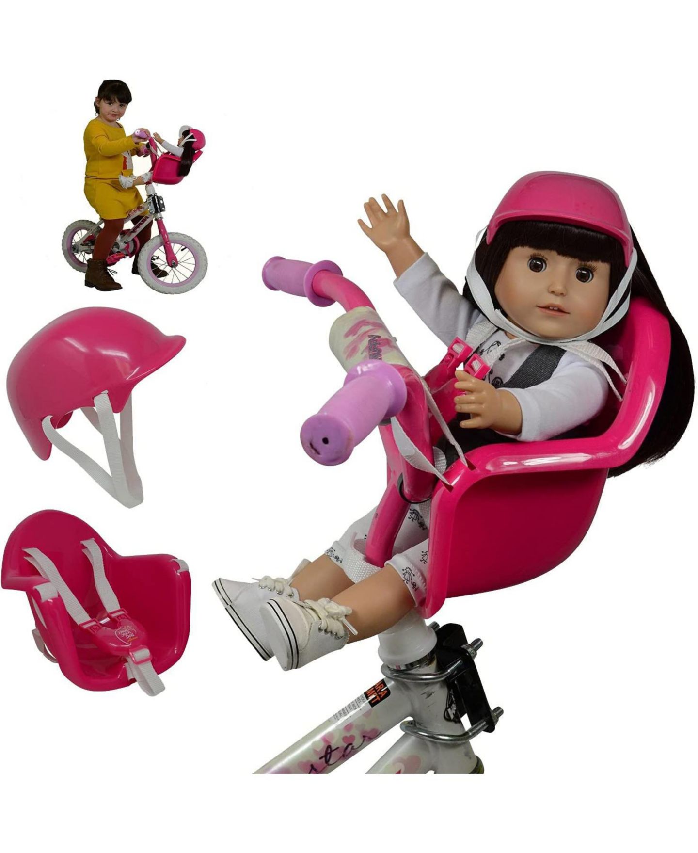 Велокресло для куклы 18 дюймов The New York Doll Collection со шлемом, от 3 лет — фото 1