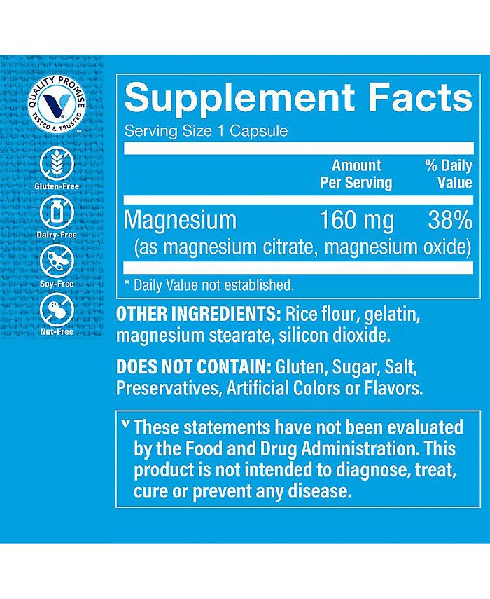 The Vitamin Shoppe Magnesium Citrate Complex Supports Energy