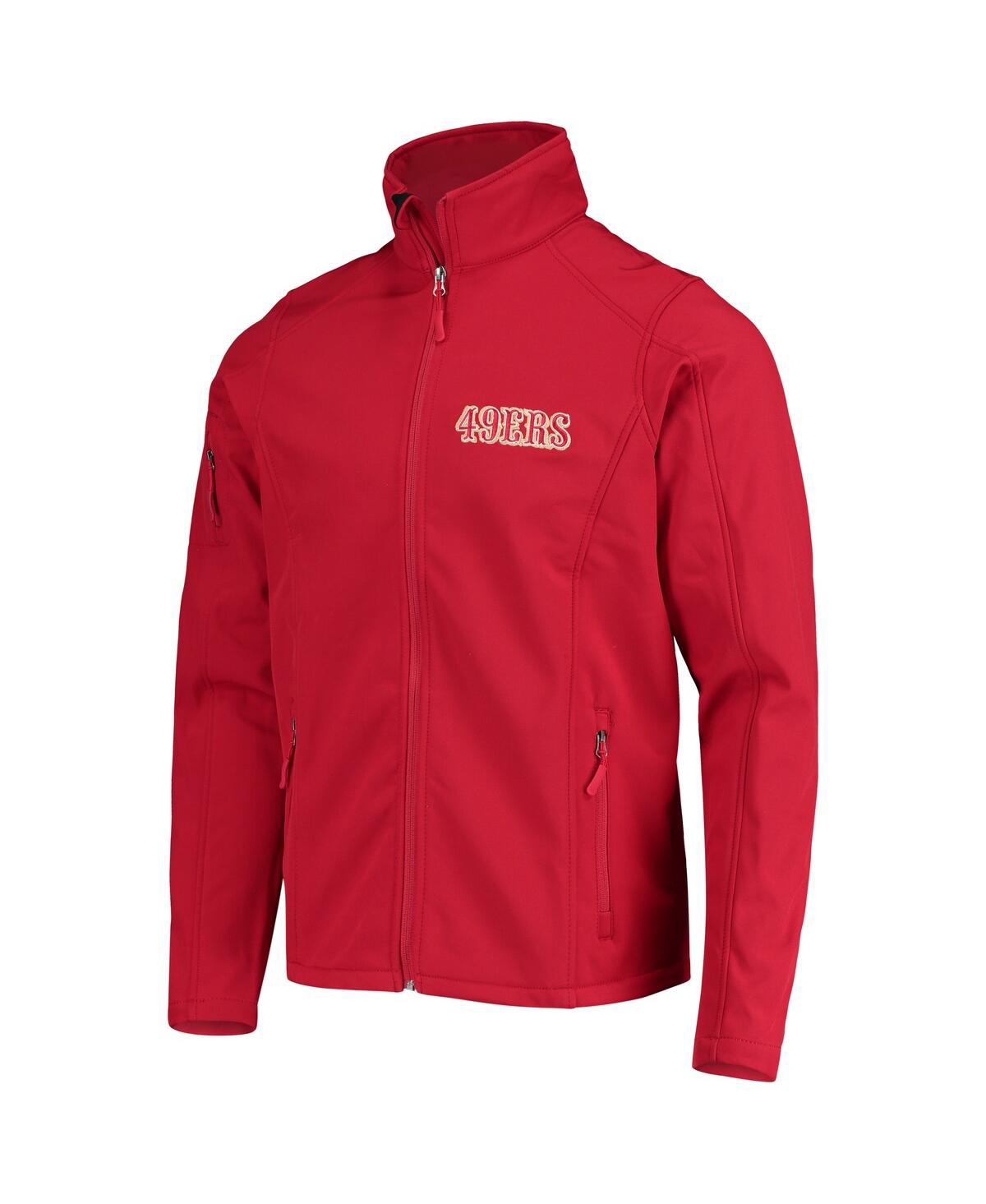 DUNBROOKE MEN'S DUNBROOKE SCARLET SAN FRANCISCO 49ERS SONOMA SOFTSHELL FULL-ZIP JACKET 