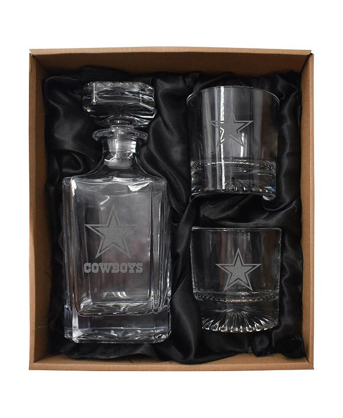 Memory Company Dallas Cowboys Decanter and Two Rocks Glasses Set Macy's