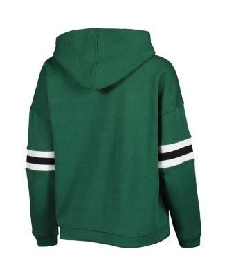 Women's Green Distressed Michigan State Spartans Super Pennant Pullover Hoodie