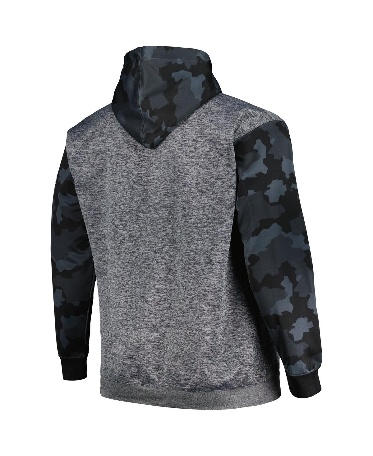 Fanatics Men's  Heather Charcoal Houston Texans Big And Tall Camo Pullover Hoodie In Heather Charcoal