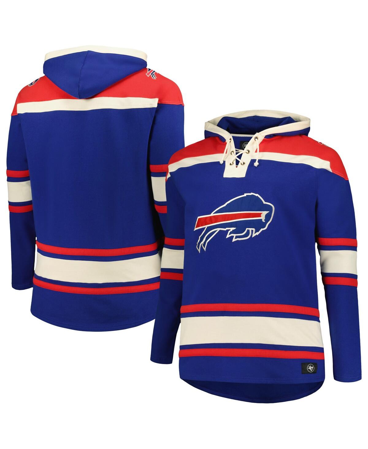 47 Brand Men's ' Royal Buffalo Bills Big And Tall Superior Lacer Pullover Hoodie
