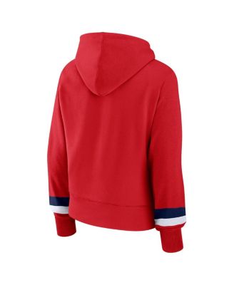 Women's Red St. Louis Cardinals Over Under Pullover Hoodie