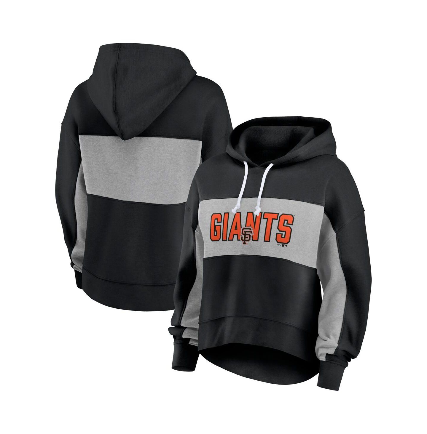 Женское худи Fanatics Black San Francisco Giants Filled Stat Sheet Pullover — фото 1