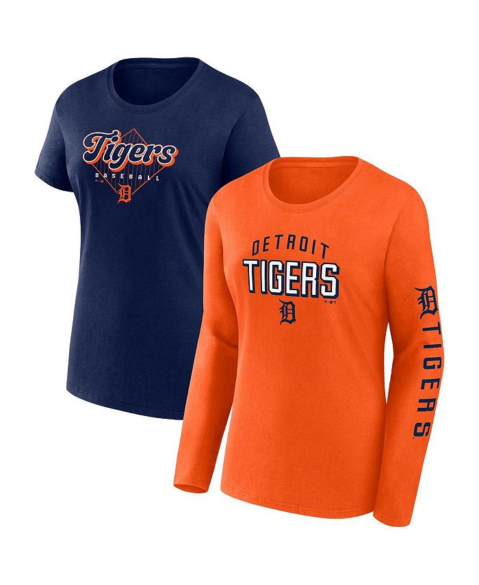 Fanatics Women's Orange, Navy Detroit Tigers Tshirt Combo Pack Macy's