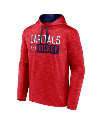 Men's Heather Red Washington Capitals Close Shave Pullover Hoodie