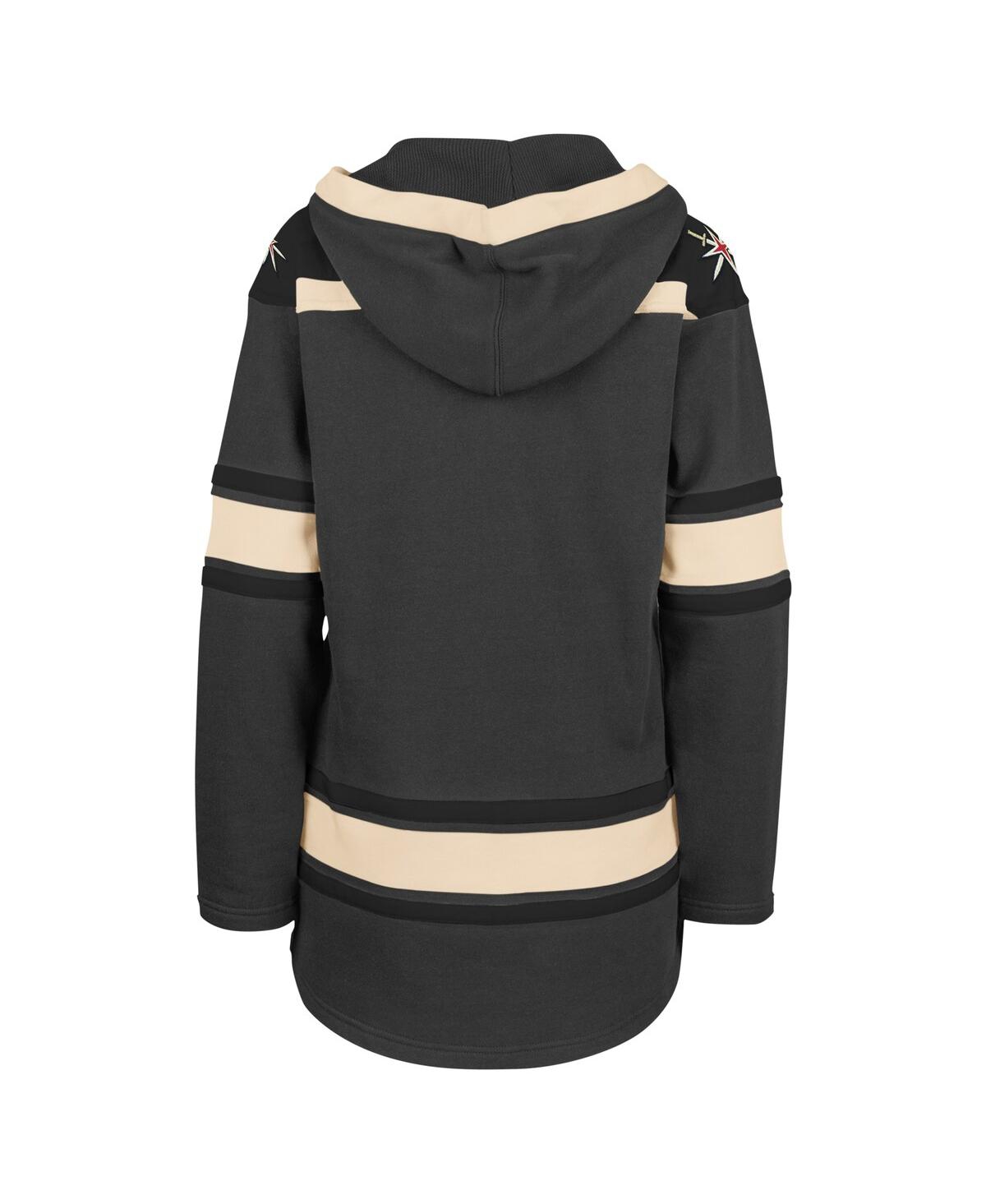 47 BRAND WOMEN'S '47 BRAND GRAY VEGAS GOLDEN KNIGHTS SUPERIOR LACER PULLOVER HOODIE 