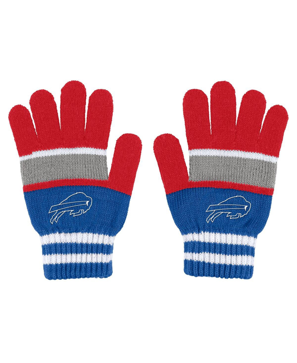 WEAR BY ERIN ANDREWS WOMEN'S WEAR BY ERIN ANDREWS BUFFALO BILLS STRIPE GLOVE AND SCARF SET 
