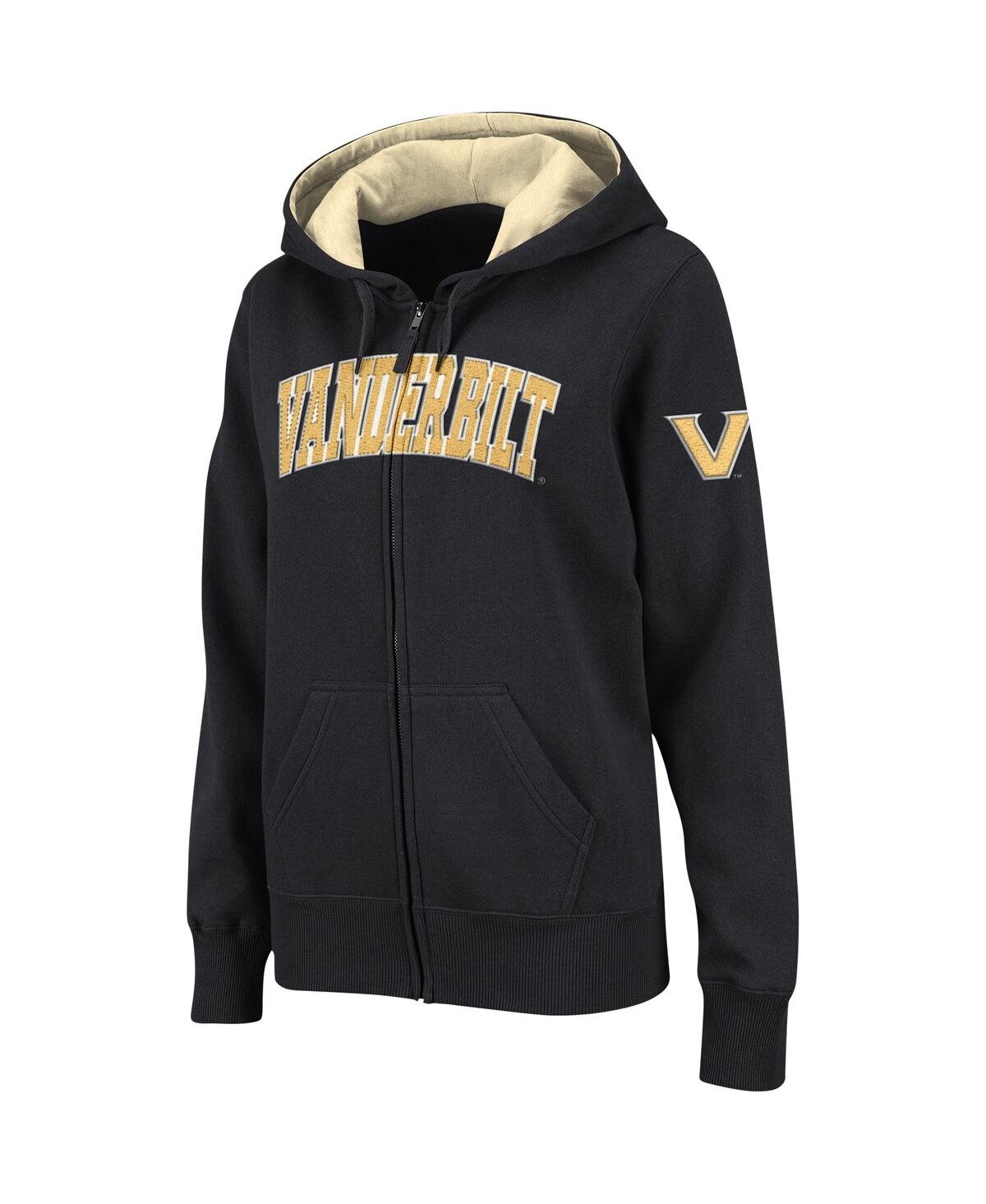 Colosseum Black Vanderbilt Commodores Arched Name Full-zip Hoodie In Black