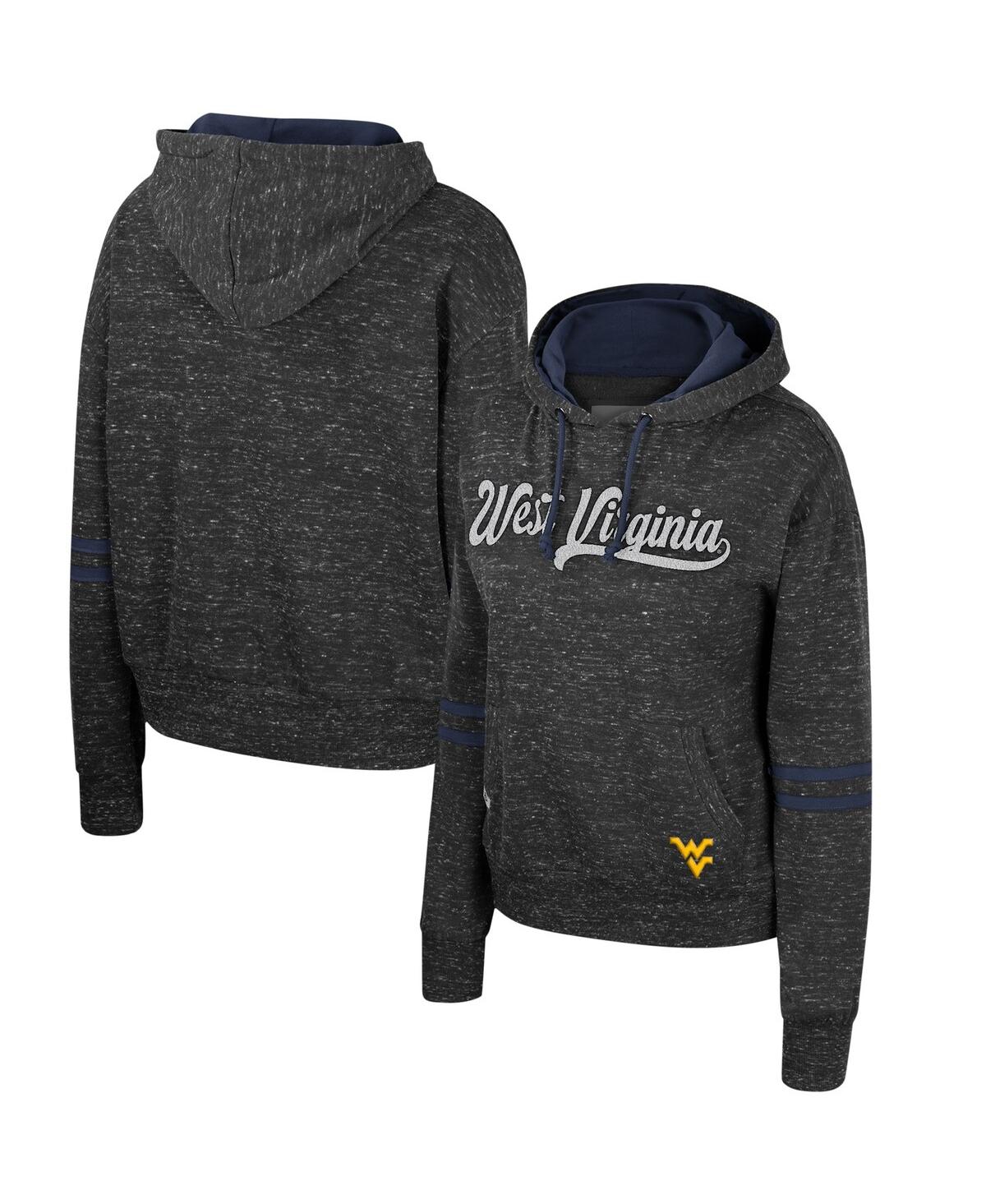 Shop Colosseum Women's  Charcoal West Virginia Mountaineers Catherine Speckle Pullover Hoodie