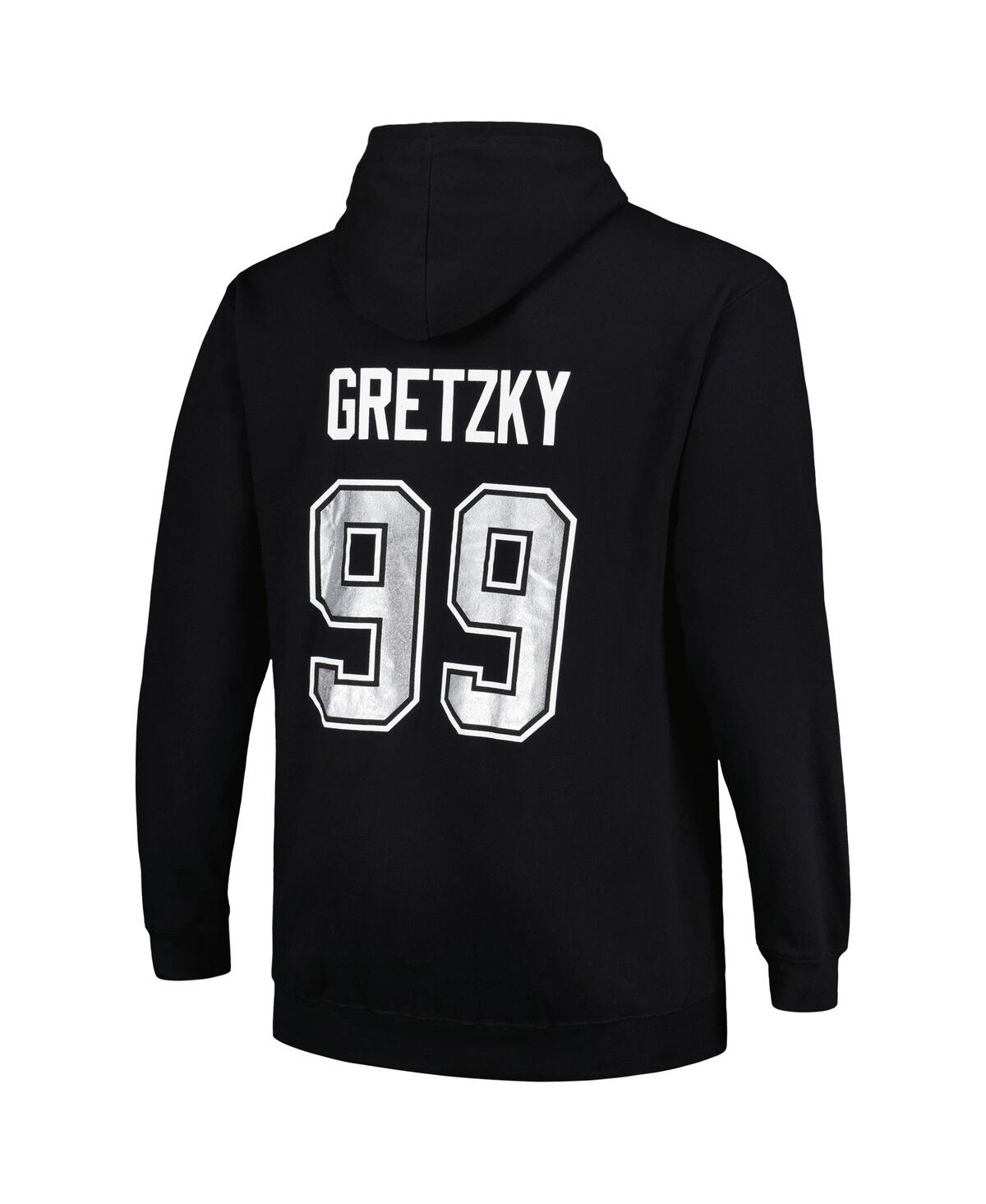 Profile Men's  Wayne Gretzky Black Los Angeles Kings Big And Tall Name And Number Pullover Hoodie In Black