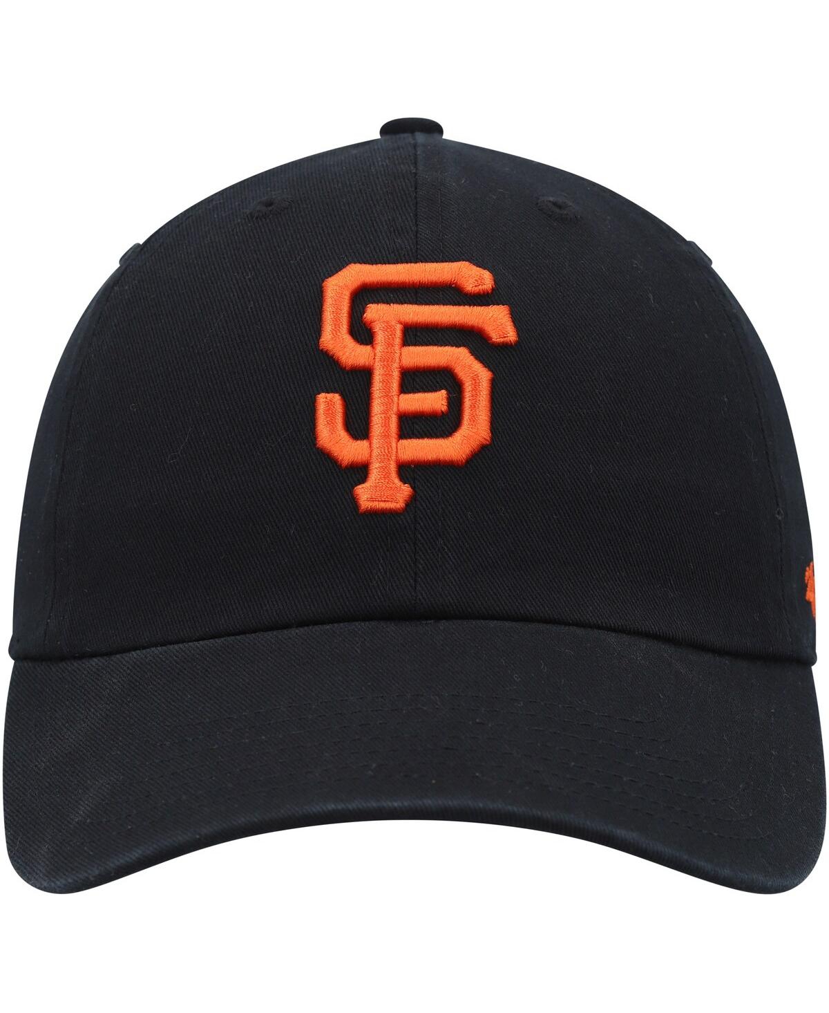 47 Brand Youth Boys And Girls ' Black San Francisco Giants Clean Up Adjustable Hat In Black