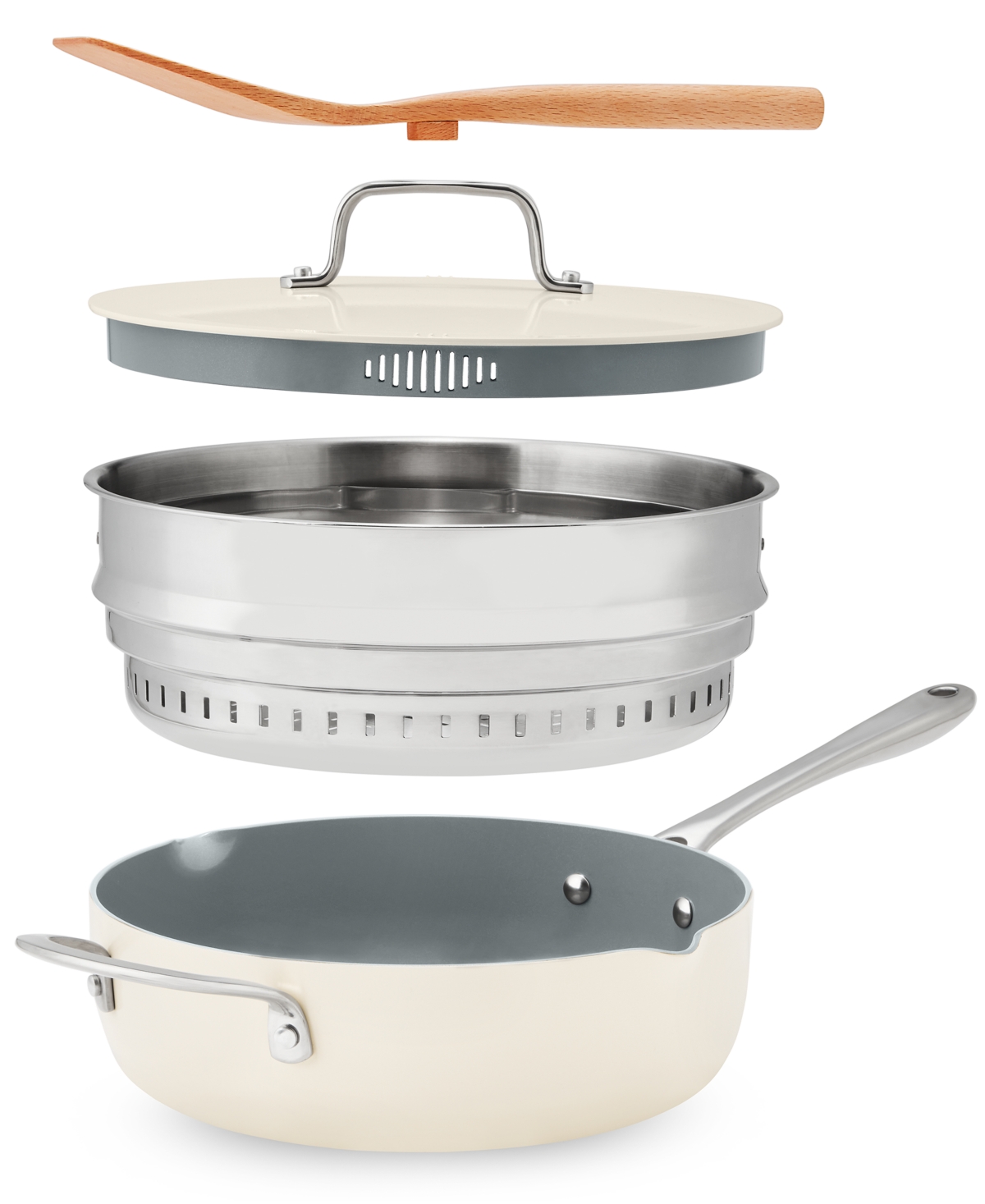 The Cellar Ceramic Nonstick Complete Pan, Exclusively At Macy's In Ivory