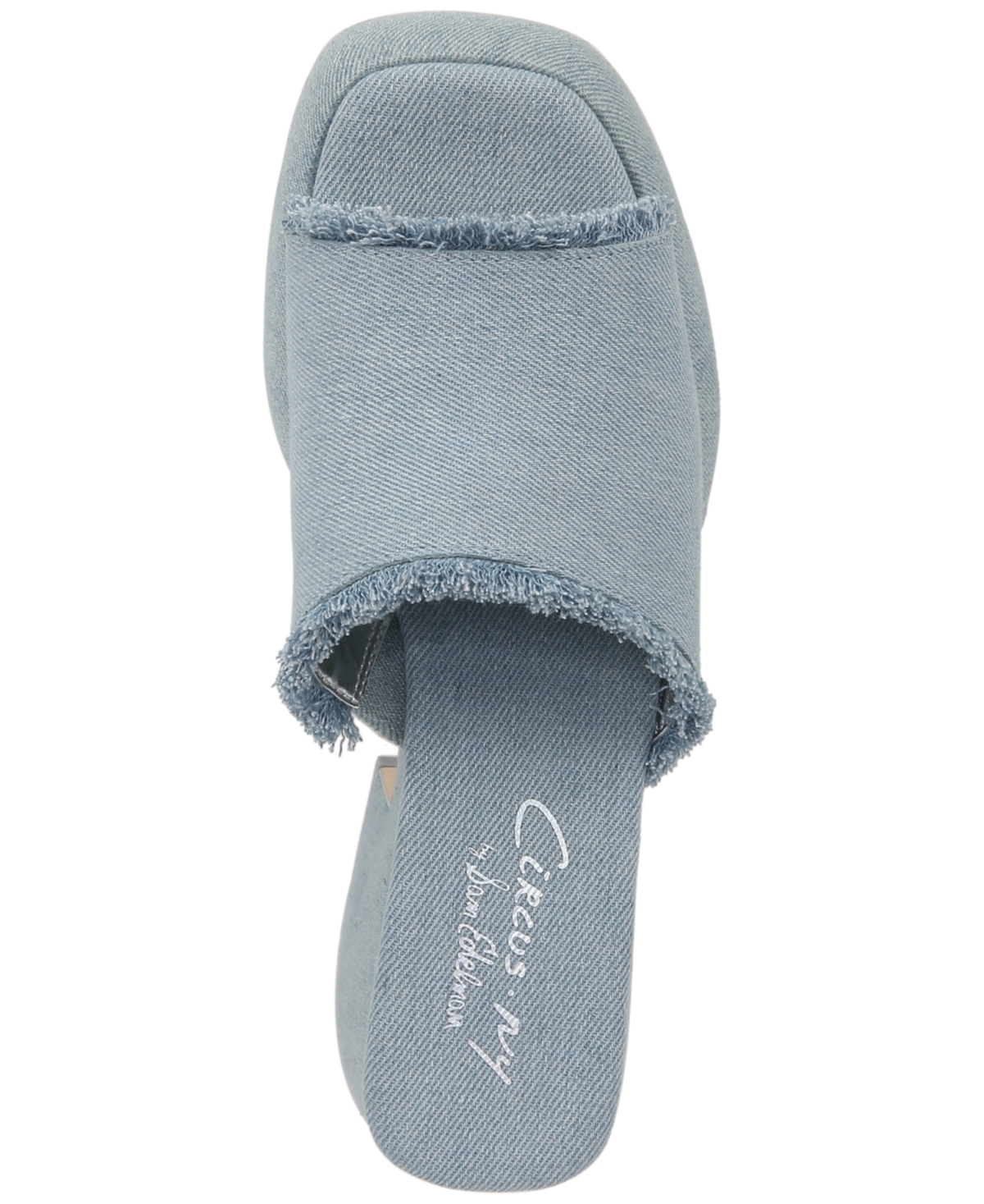 Shop Circus Ny Women's Isla Fringe Platform Dress Sandals In Washed Glacial Blue Denim