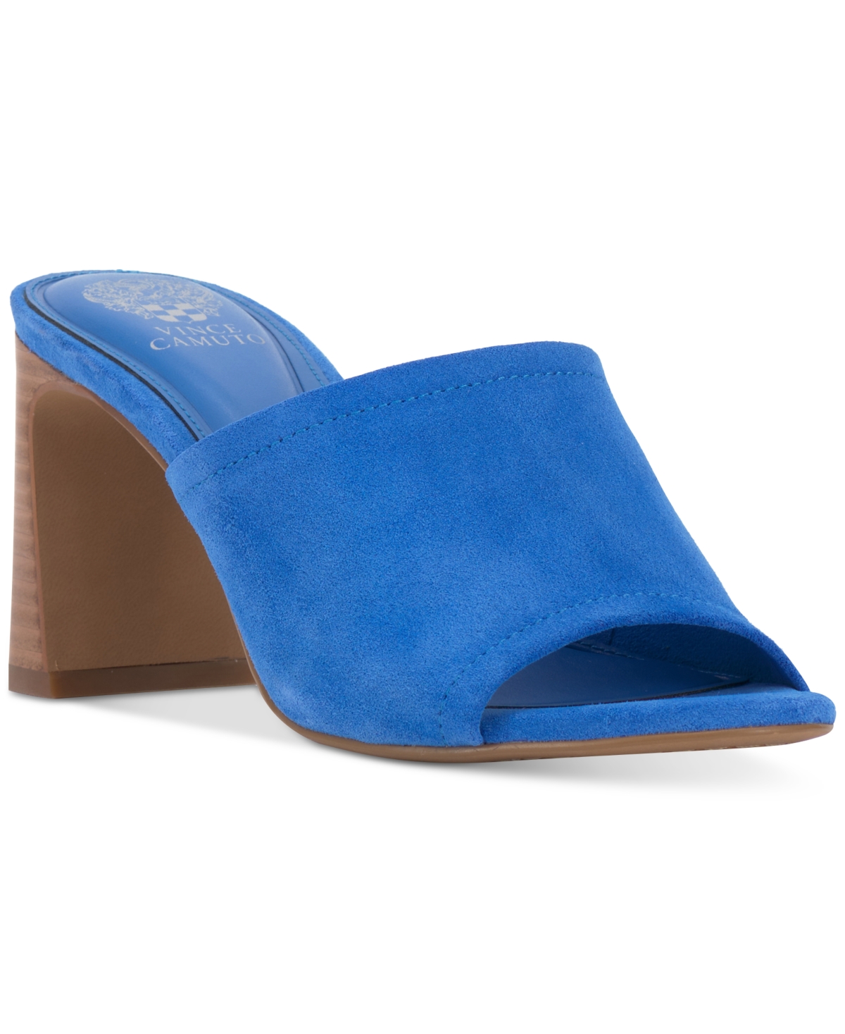 Shop Vince Camuto Women's Alyysa Slip-on Dress Sandals In Cornflower Blue Suede