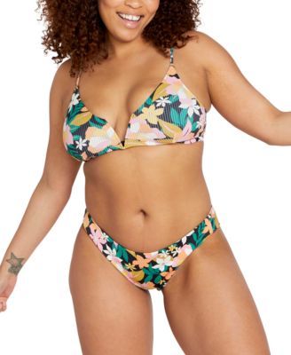 Volcom Juniors Had Me At Aloha Crop Top Cheeky Bottoms In Multi