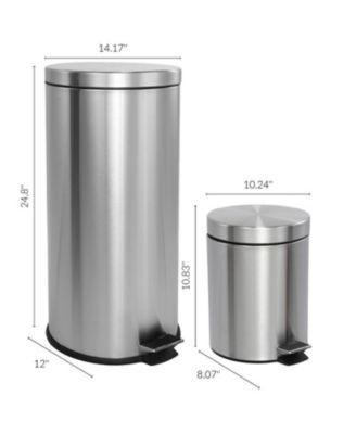 Oscar Step-Open Trash Can with Mini Trash Can