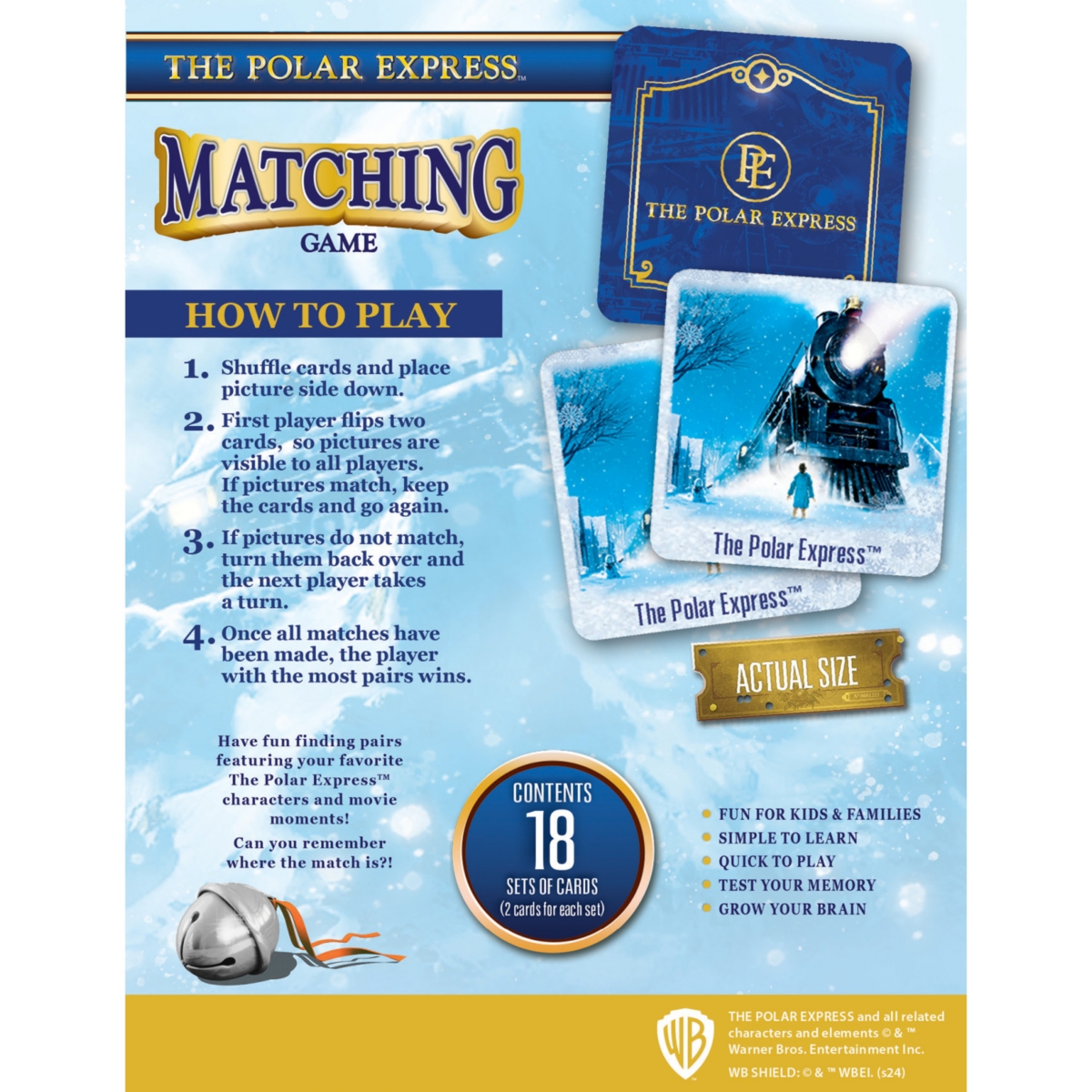 Masterpieces Officially Licensed The Polar Express Matching Game