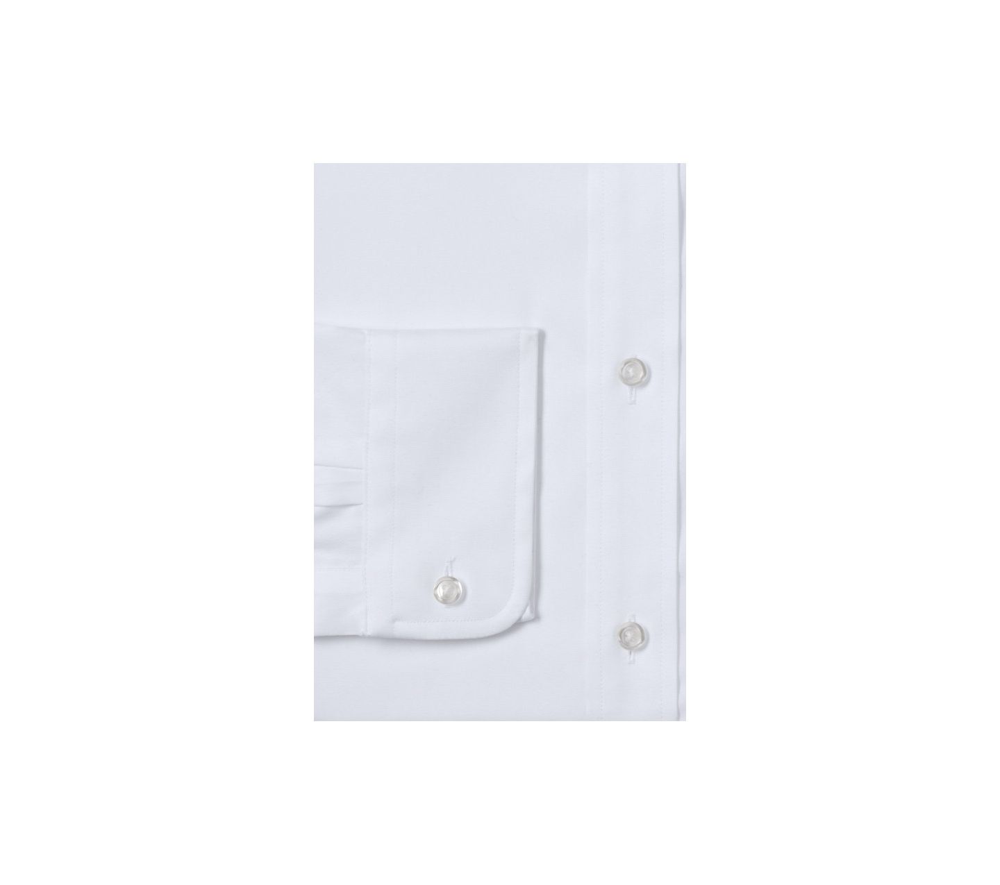 Мужская рубашка Lands' End Traditional Fit Solid No Iron Supima Pinpoint Straight Collar Dress Shirt, цвет: Белый — фото 2