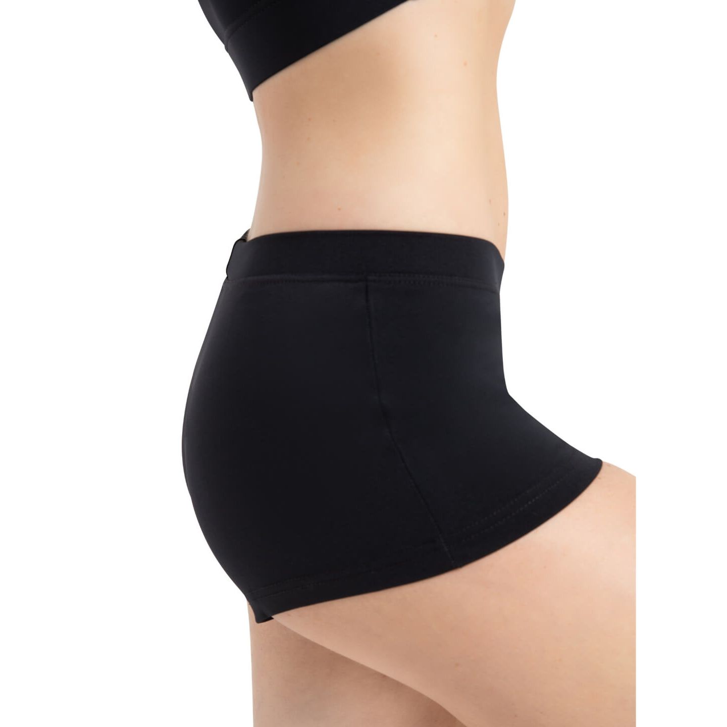 Женские шорты Capezio Plus Size Boy Cut Low Rise, цвет: Чёрный — фото 2
