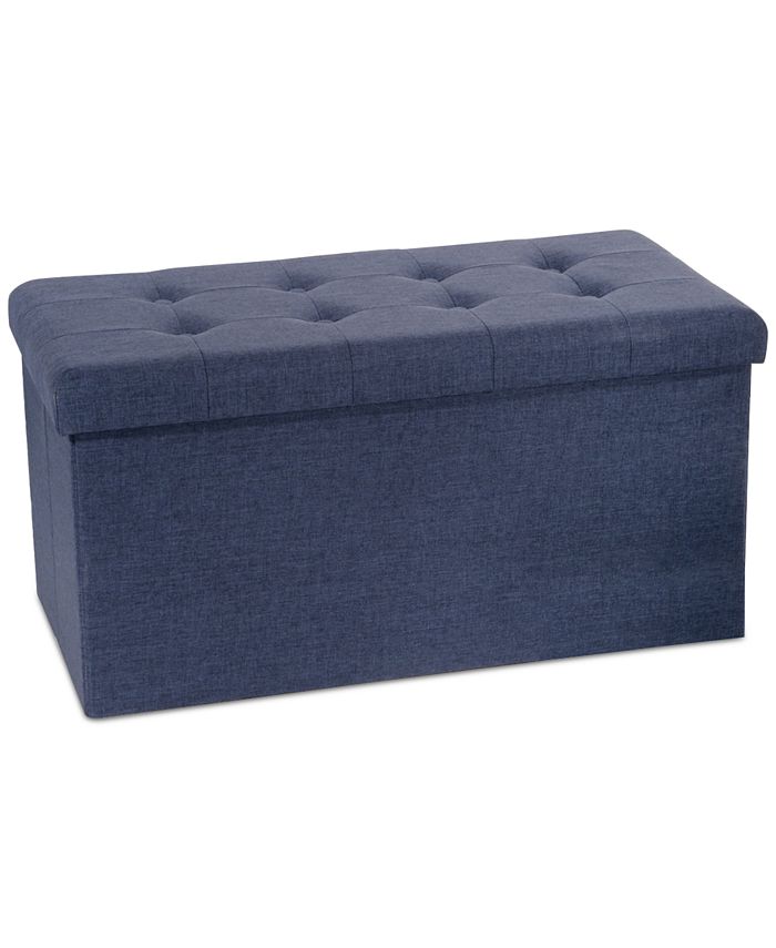 Seville Classics Foldable Tufted Storage Bench Ottoman Macy's