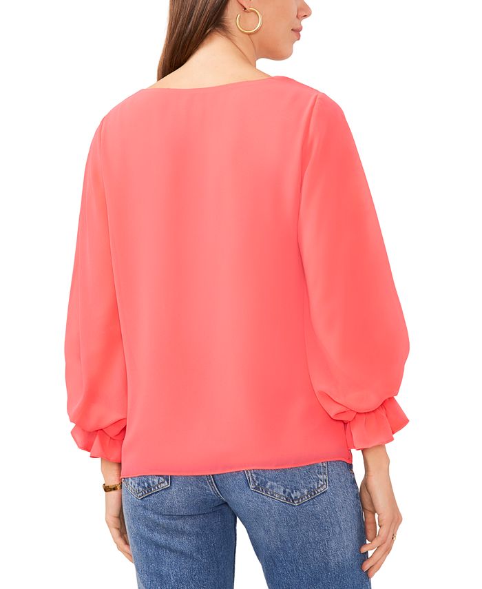 Vince Camuto Women's BalloonSleeve VNeck Blouse Macy's