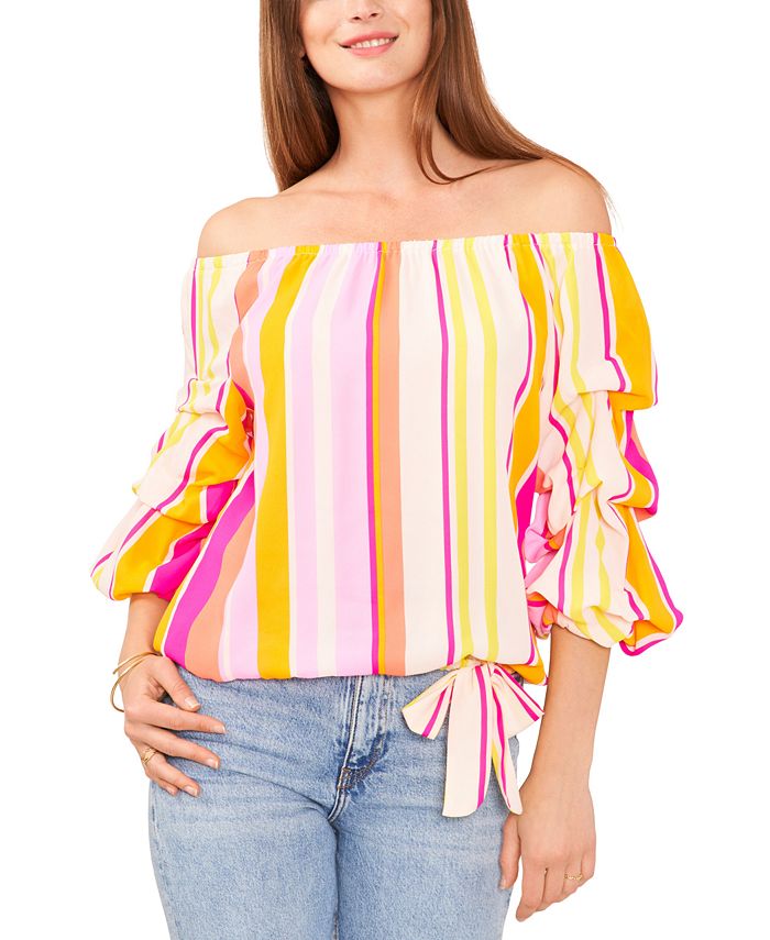 Women s Off The Shoulder Tied Hem Blouse