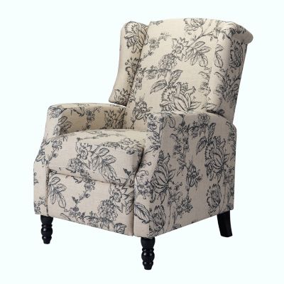 Franco Mid-centry Modern Manual Push Back Recliner