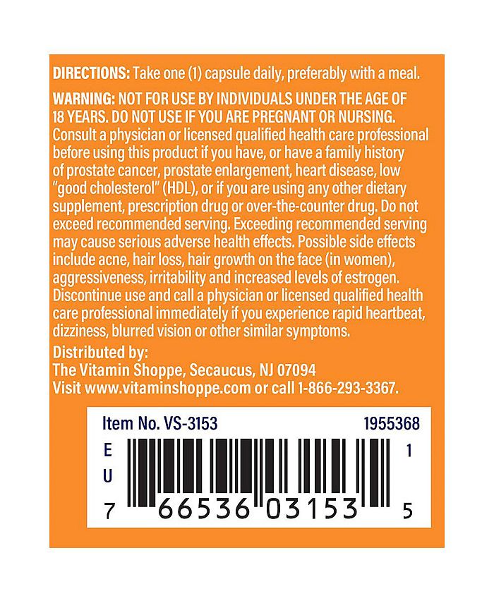 The Vitamin Shoppe DHEA Hormonal Support 50 MG (120 Capsules) Macy's