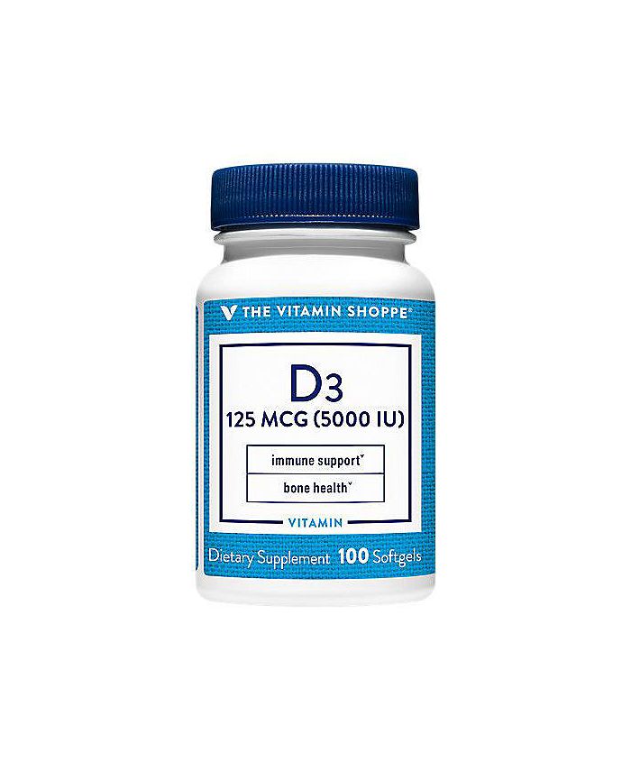 The Vitamin Shoppe Vitamin D3 Supports Immunity & Bone Health 5,000