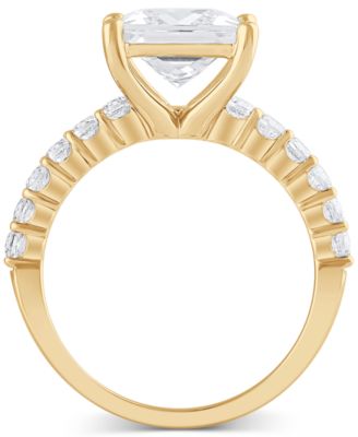 Badgley Mischka Certified Lab Grown Diamond Princess Engagement Ring (3-1/2 ct. t.w.) in 14k Gold