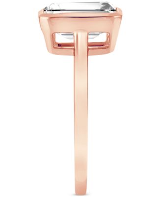 Badgley Mischka Certified Lab Grown Diamond Emerald-Cut Bezel Solitaire Engagement Ring (3 ct. t.w.) in 14k Gold