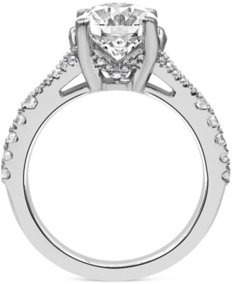 Certified Lab Grown Diamond Oval Split Shank Engagement Ring (3-1/2 ct. t.w.) in 14k Gold