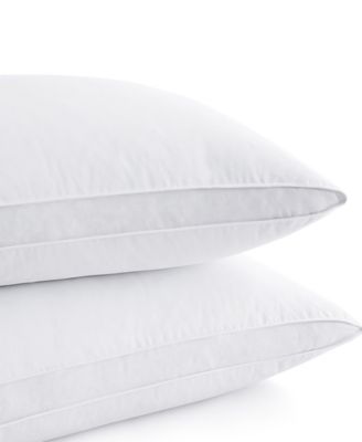 100% Cotton Medium Soft Down and Feather Gusseted 2-Pack Pillows, Standard