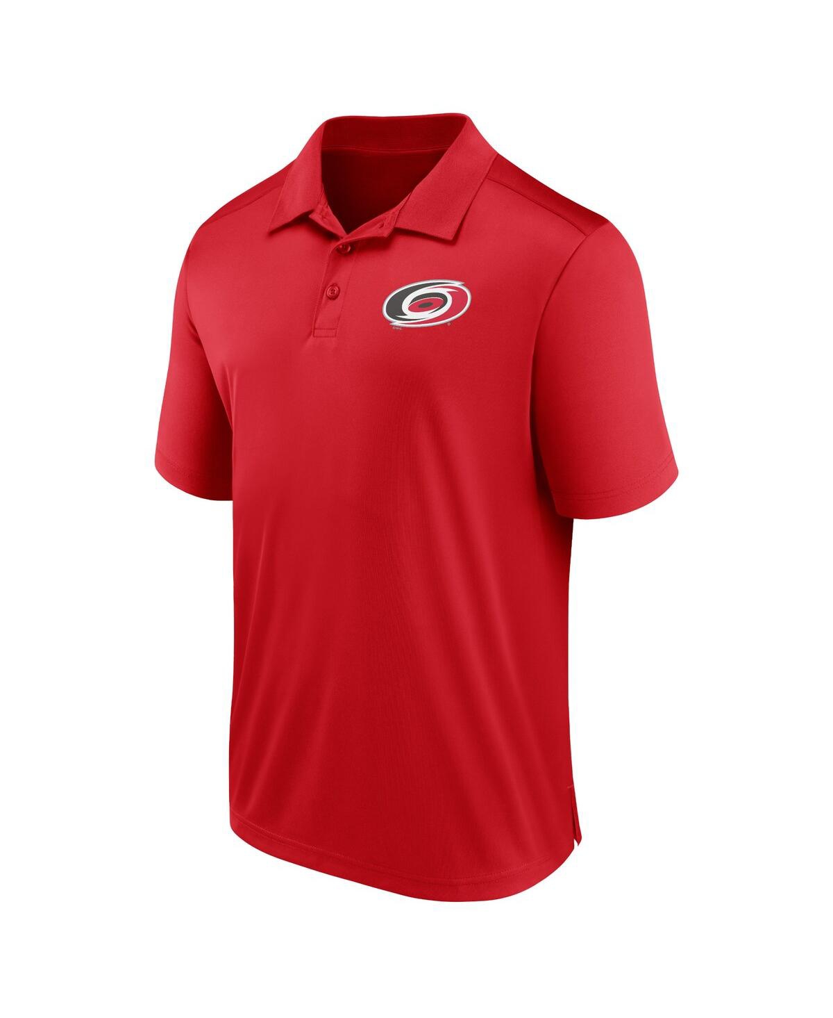 Shop Fanatics Men's  Red Carolina Hurricanes Left Side Block Polo Shirt