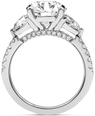 Certified Lab Grown Diamond Round Three Stone Bridal Set (4-1/4 ct. t.w.) in 14k Gold