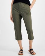 Cotton Capris For Women - Half Capri Pants - Cardamom Green (3XL-7XL)