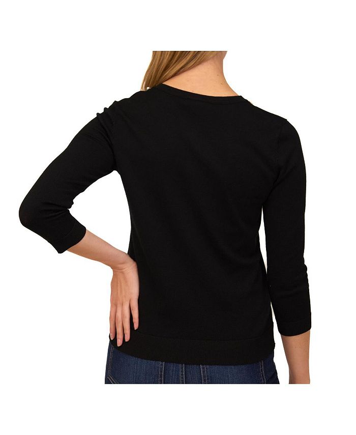 Cable & Gauge Women's Beaded Crewneck Cardigan Macy's