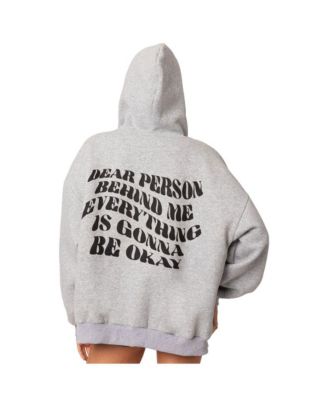 Women's Everything's ok zip up oversized hoodie