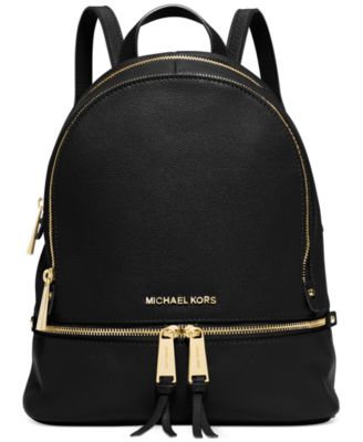 michael michael kors rhea zip small leather backpack