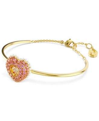 Swarovski Gold-Tone Hyperbola Heart Bangle Bracelet